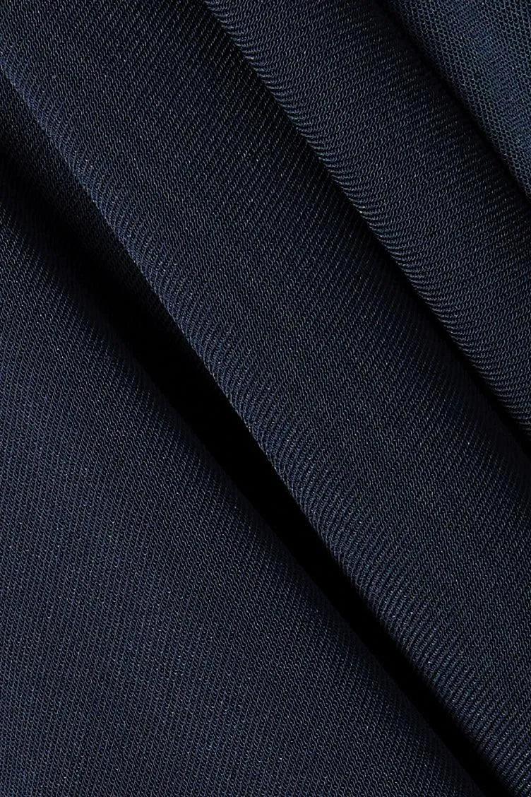 Blue Nova Crepe Abaya with Overlap - Posh Abaya