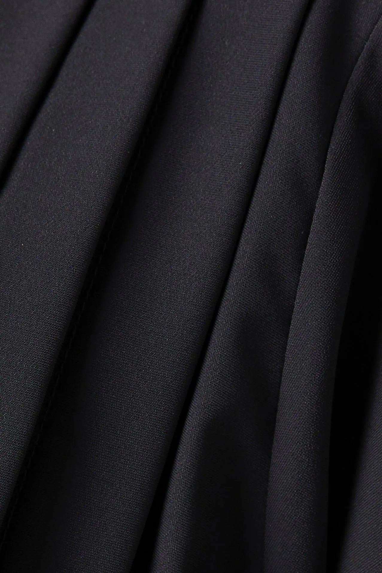 Black Cool Crepe Overlap Abaya with Front Tie-up with Pleats - Posh Abaya
