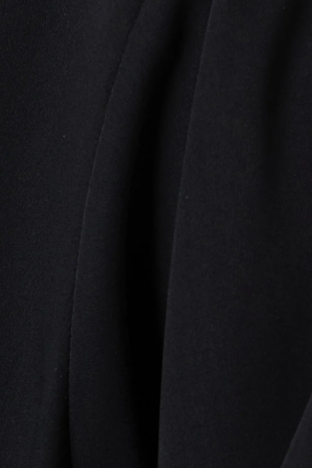 Black Layan Crepe Abaya with Collar and Piping Detail - Posh Abaya