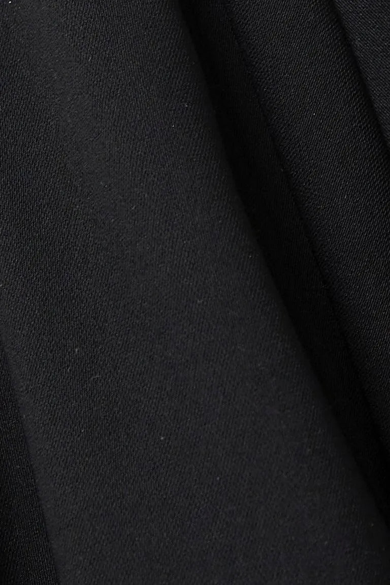 Soft Crepe Stitched Sleeved Black Abaya - Posh Abaya