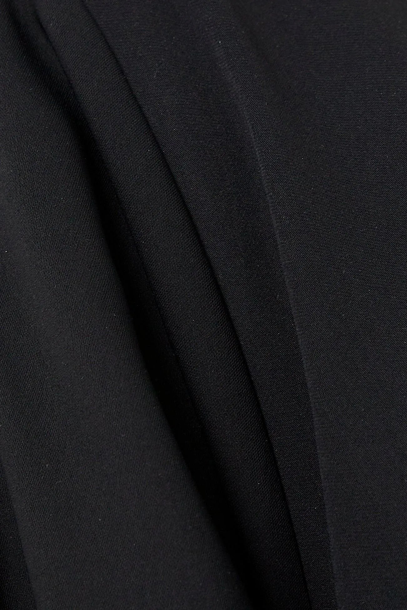 Soft Crepe Stitched Sleeved Black Abaya - Posh Abaya