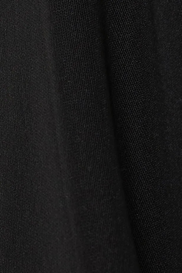 Black Tokyo Crepe with Floral Embroidery - Posh Abaya