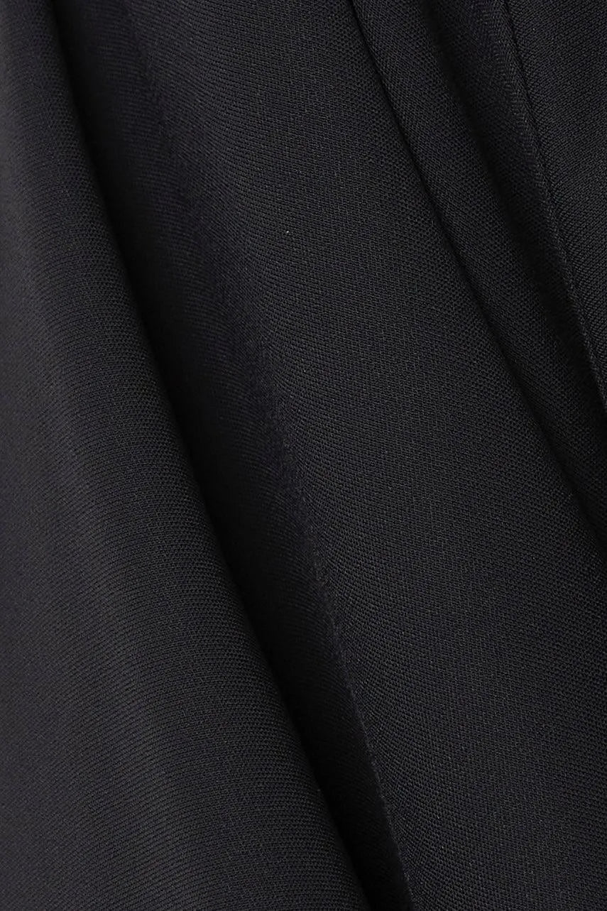 Soft Crepe Loop Detail Black Abaya - Posh Abaya