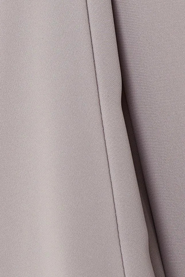 Beige Coco Crepe Bahraini Abaya with Front Pleat - Posh Abaya