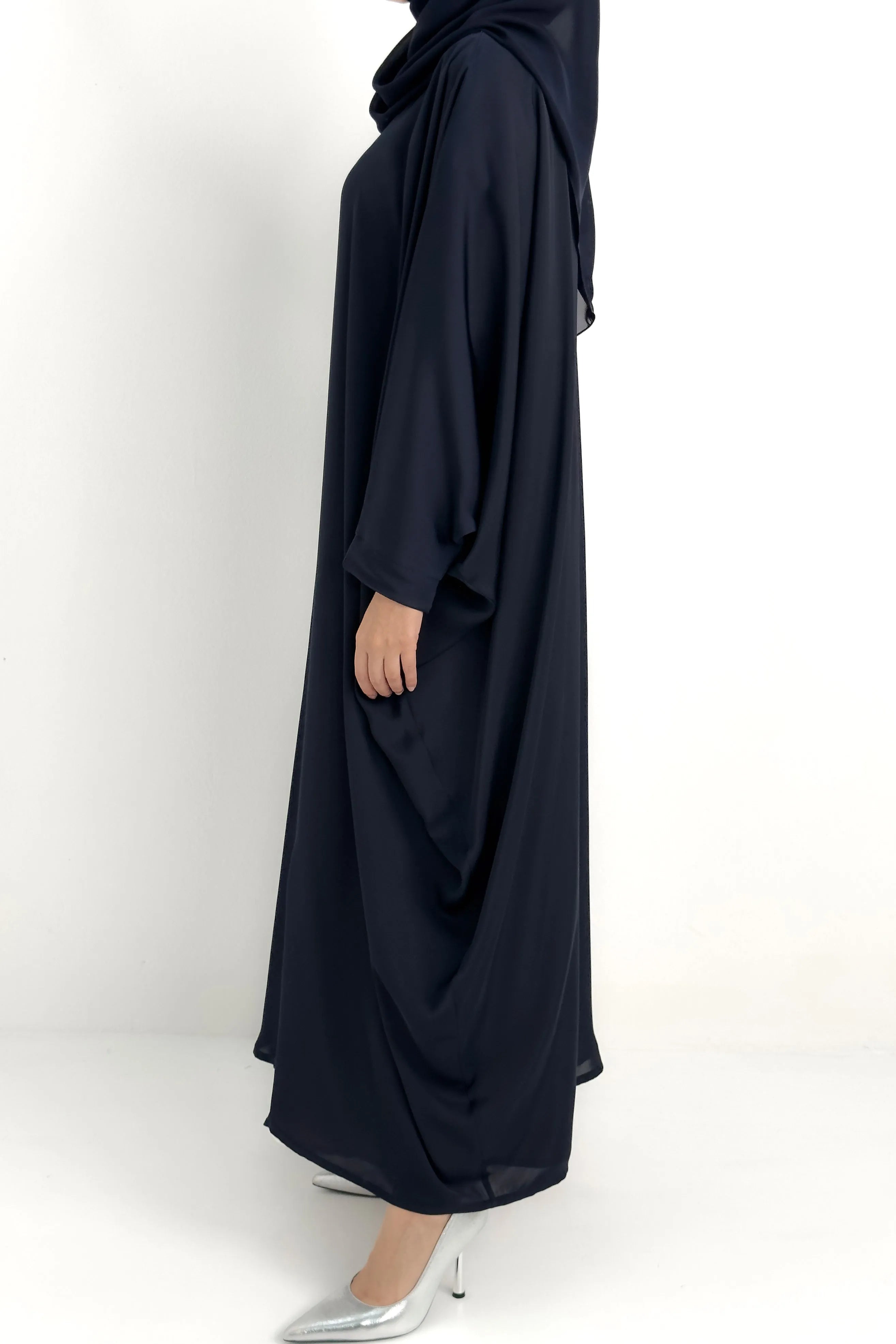 Bahraini Slit-Sleeve Blue Abaya - Posh Abaya
