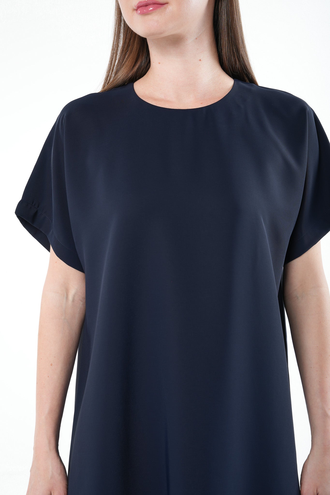 Rose Crepe Blue Abaya Underdress - Posh Abaya