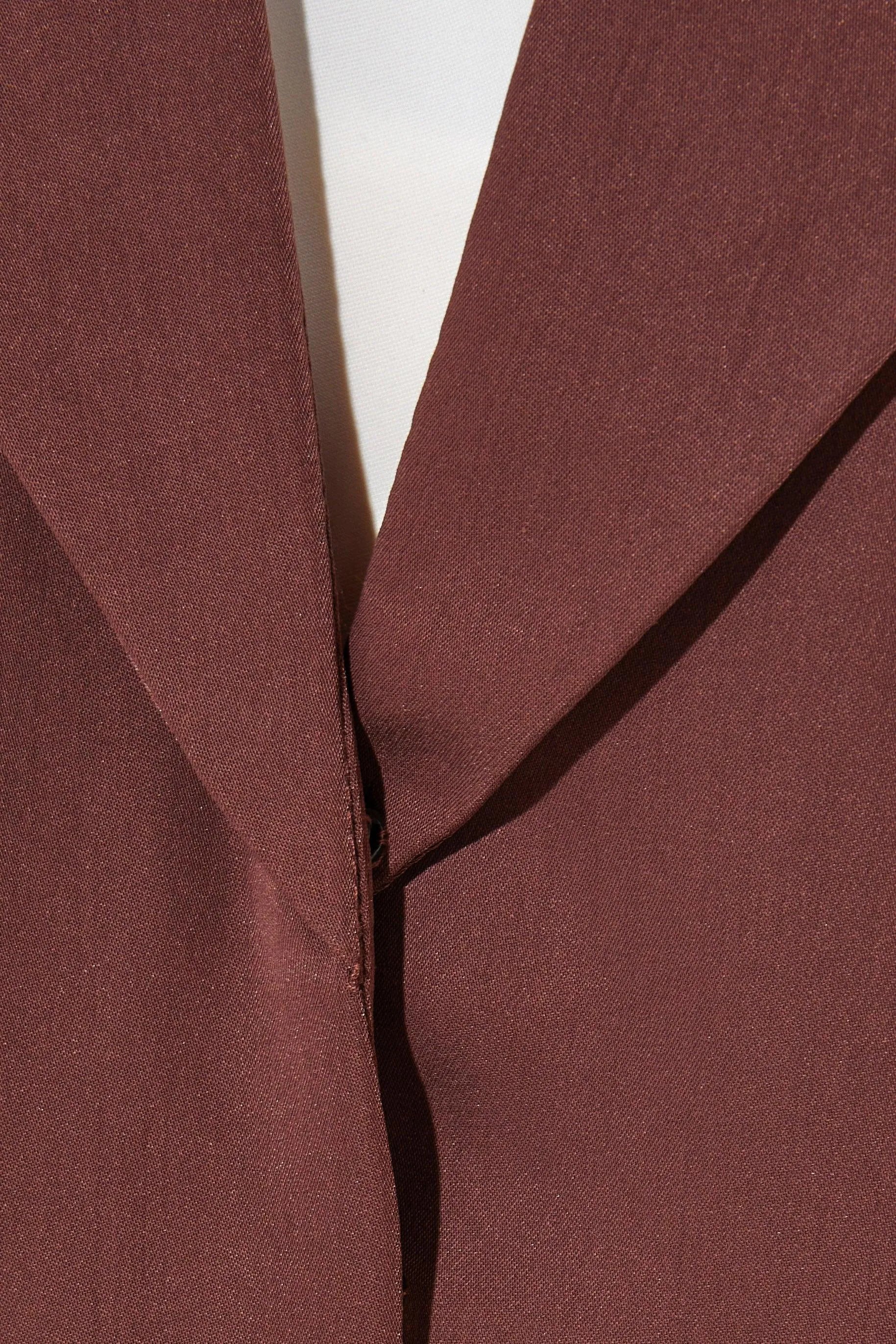 Brown Royal Crepe with Curve Beadwork on Sleeves - Posh Abaya