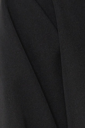 Black Tokyo Crepe Custom Abaya with Sleeves Embelishments