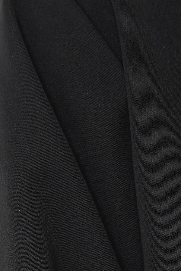 Black Tokyo Crepe Custom Abaya with Sleeves Embelishments