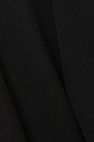 Black Farasha Crepe Abaya with Front Double Overlap - Posh Abaya