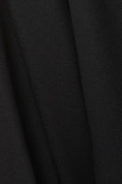 Black Acacia Crepe Abaya with Embroidered Front Cuts - Posh Abaya