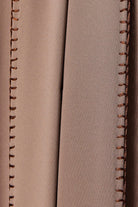Brown Nova Crepe Abaya with Front Stitch Collar - Posh Abaya