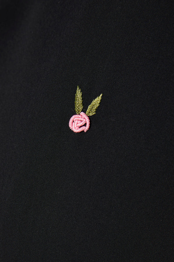 Bead & Bloom Crepe Custom Black Abaya