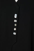 Shell buttons in Overlap Black Abaya - Posh Abaya