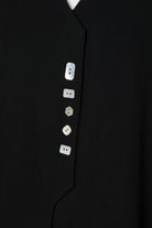 Black Nova Crepe Abaya with Overlap - Posh Abaya