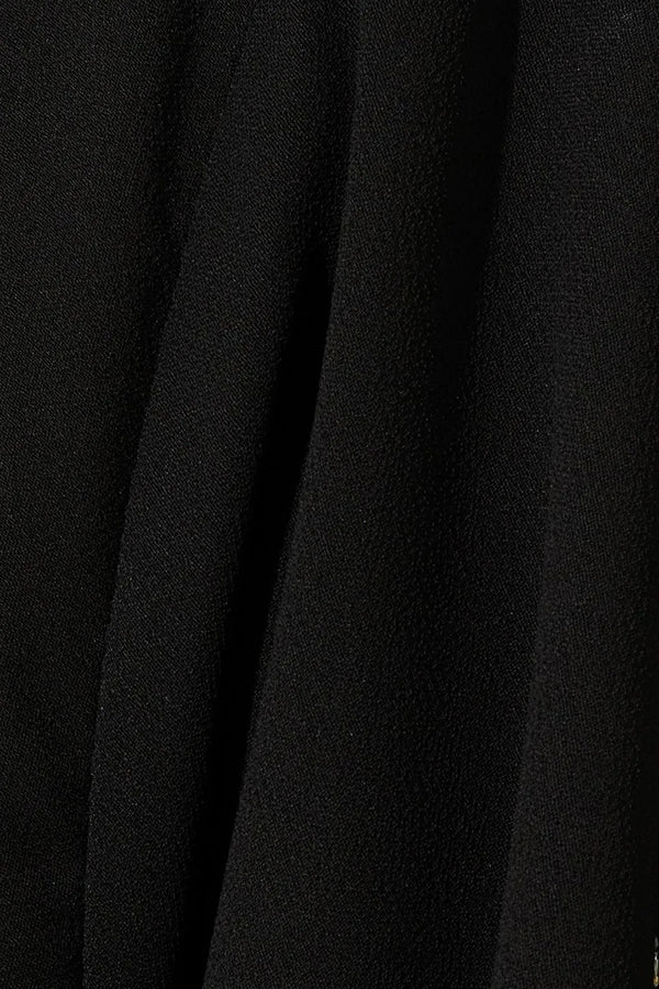 Black Lily Chiffon with Shiny Scattered Beadwork - Posh Abaya