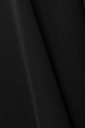 Black Tokyo Crepe Custom Abaya with Collar and Beadwork on Sleeves