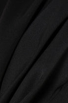 Black Mario Crepe Abaya with Front Overlap and Buttons - Posh Abaya