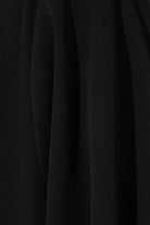 Black Rose Crepe Abaya with Front Linear Beadwork - Posh Abaya