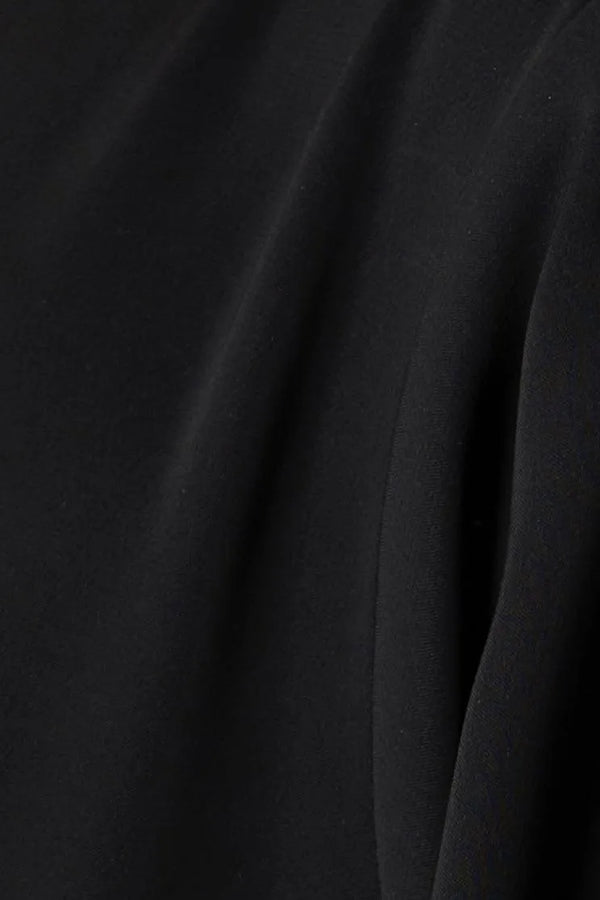 Black Royal Nada Custom Abaya, Side Beadwork with Pintuck Panels