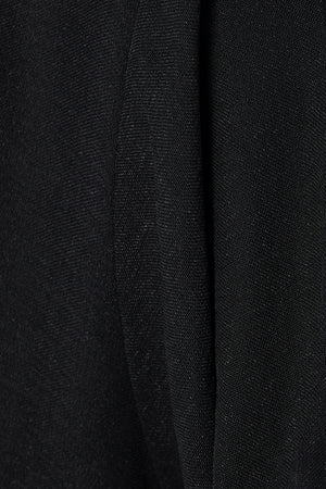 Side Bead Organza Black Custom Abaya