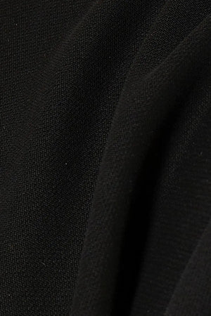 Black Farasha Crepe Abaya with Assymetric Cut - Posh Abaya