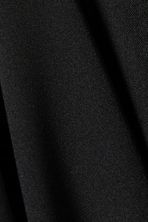 Black Tiana Crepe Custom Abaya with Front Art Lines Beadwork