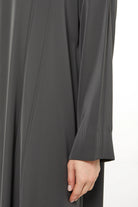 Green Mario Crepe Abaya with Front Pleat - Posh Abaya