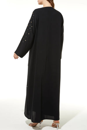 Bead & Bloom Crepe Custom Black Abaya