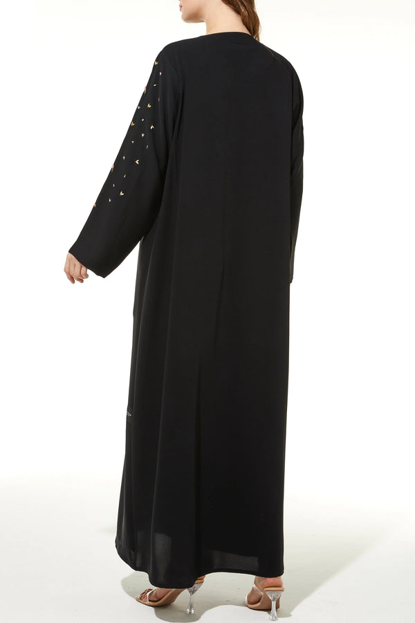 Bead & Bloom Crepe Custom Black Abaya