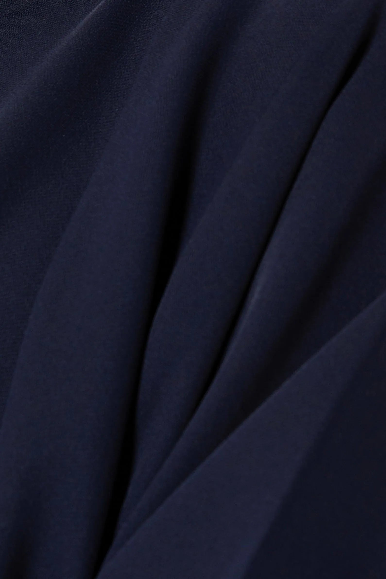 Blue Melanie Crepe Abaya with Piped Overlap - Posh Abaya