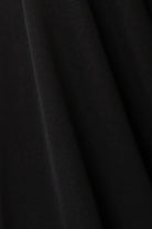 Black Farasha Crepe Abaya with Front Scattered Beadwork - Posh Abaya