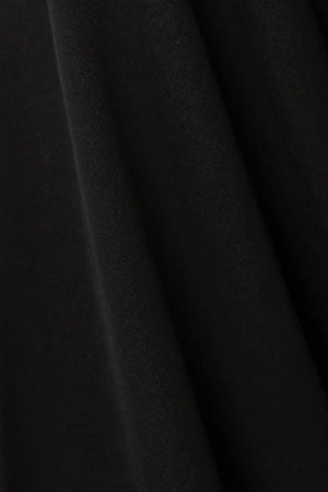 Black Farasha Crepe Custom  Abaya with Front Scattered Beadwork