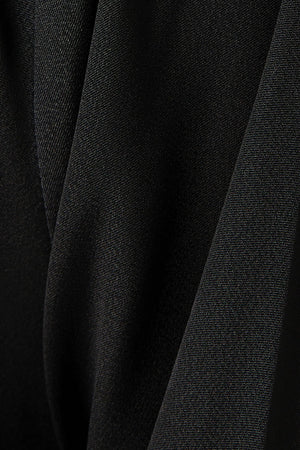 Black Sana Crepe Abaya with Abstract Sleeve Embroidery - Posh Abaya