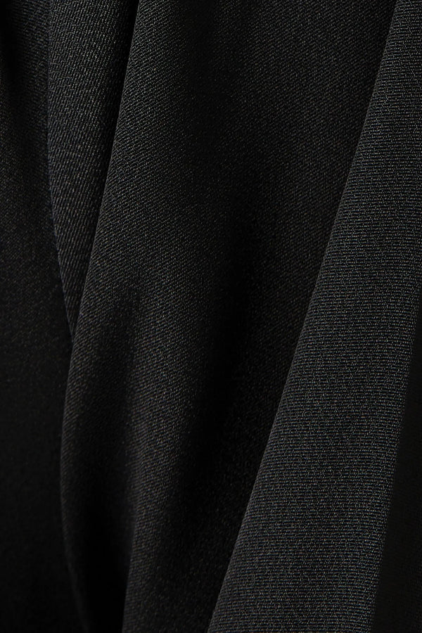 Black Sana Crepe Abaya with Abstract Sleeve Embroidery - Posh Abaya