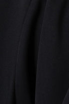 Black Layan Crepe Abaya with Collar and Piping Detail - Posh Abaya