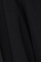 Black Layan Crepe Abaya with Overlap Front - Posh Abaya