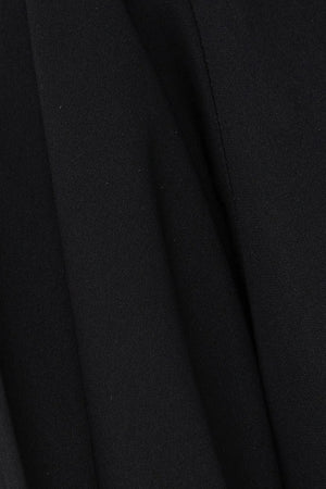 Black Layan Crepe Abaya with Overlap Front - Posh Abaya