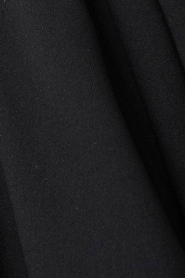 Soft Crepe Stitched Sleeved Black Abaya - Posh Abaya