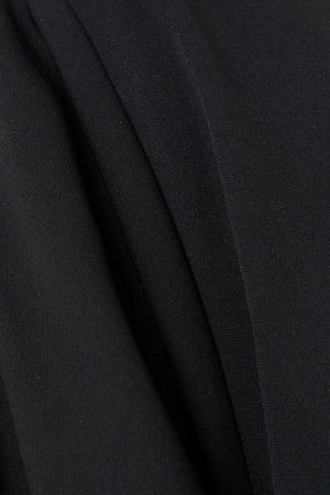 Soft Crepe Stitched Sleeved Black Abaya - Posh Abaya