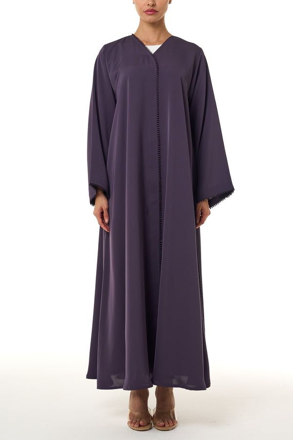 Purple Classic Nada Abaya, Basic Design
