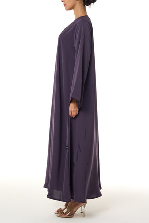 Purple Classic Nada Abaya, Basic Design