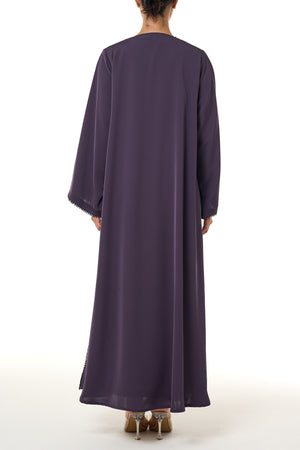 Purple Classic Nada Abaya, Basic Design