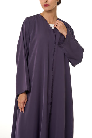 Purple Classic Nada Abaya, Basic Design