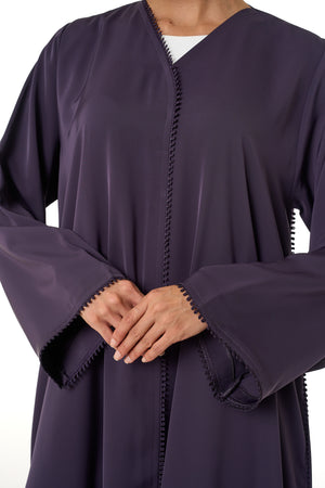 Purple Classic Nada Abaya, Basic Design