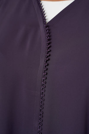 Purple Classic Nada Abaya, Basic Design