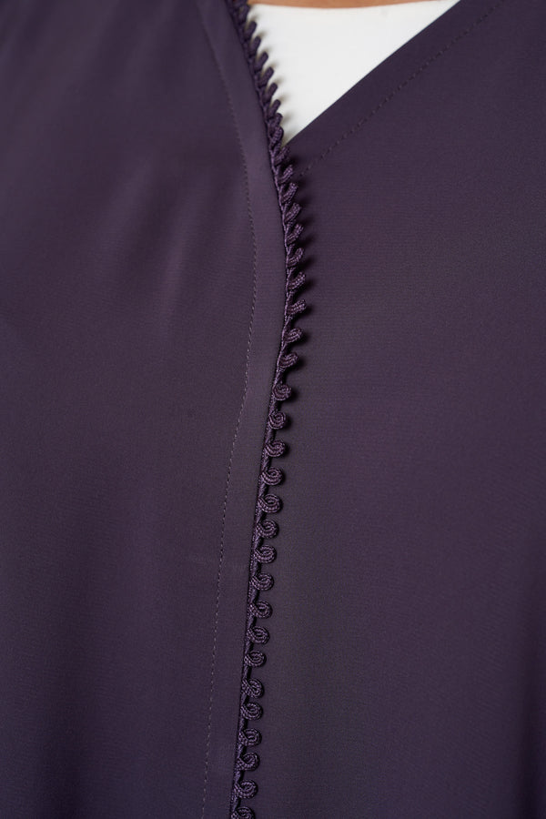 Purple Classic Nada Abaya, Basic Design