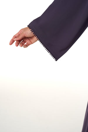 Purple Classic Nada Abaya, Basic Design