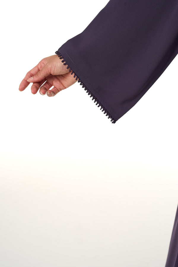 Purple Classic Nada Abaya, Basic Design