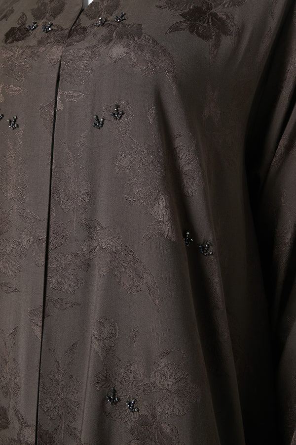 Brown Shaina Jacquar, Textured Design